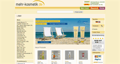 Desktop Screenshot of mehr-kosmetik-shop.de